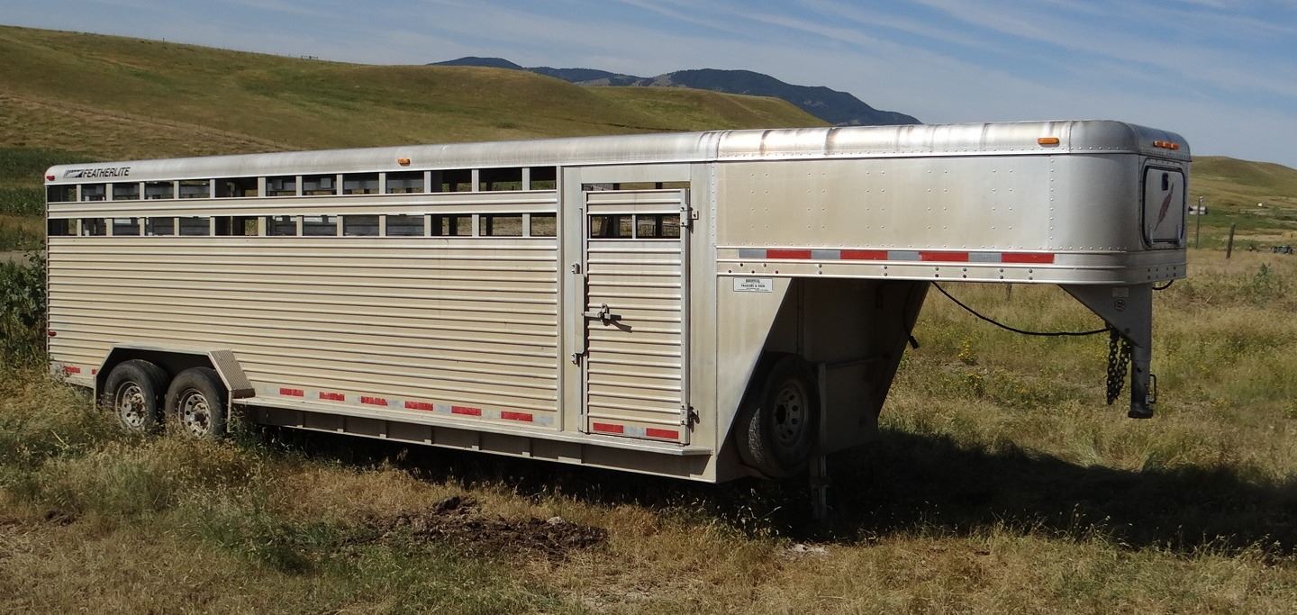 2004 Featherlite stock trailer, 24 ft