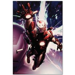 Marvel Comics "Invincible Iron Man #25" Numbered Limited Edition Giclee on Canvas by Salvador Larroc