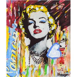 Nastya Rovenskaya- Mixed Media "Marilyn Monroe II"