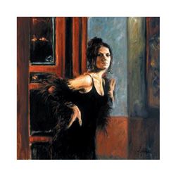 Fabian Perez, "Noches Buenos Aires" Hand Textured Limited Edition Giclee on Board. Hand Signed and N