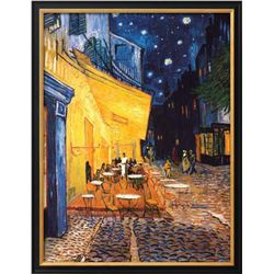 Vincent van Gogh "The Cafe Terrace on the Place du Forum, Arles, at Night" Custom Framed