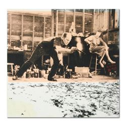 Ringo, "Jackson Pollock At Work" One-of-a-Kind Hand-Pulled Silkscreen and Mixed Media Painting on Ca