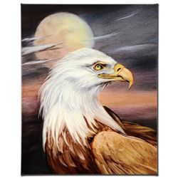 "Eagle Moon" Limited Edition Giclee on Canvas by Martin Katon, Numbered and Hand Signed with COA. Th