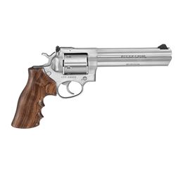 Ruger GP100 .357MAGNUM Revolver, Stainless Steel, Wood Grip