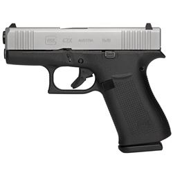 GLOCK 43X 9MM FIXED 2-10RD SILVER-PVD MFG ITEM # PX435SL201