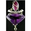 Image 1 : Amethyst Rhodacrosite and Topaz Pendant