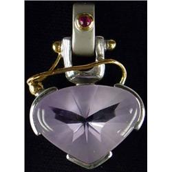 Amethyst and Ruby Pendant
