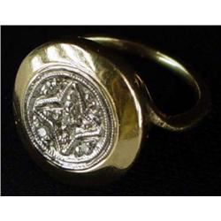 2 Tone Gold and Diamond Ring