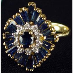 Diamond and Sapphire Ring, 18K