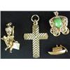 Image 1 : 4 14K Gold Charms