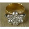 Image 1 : Gold and Diamond Cluster Ring