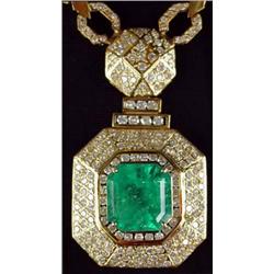 Emerald and Diamond Necklace