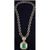 Image 2 : Emerald and Diamond Necklace
