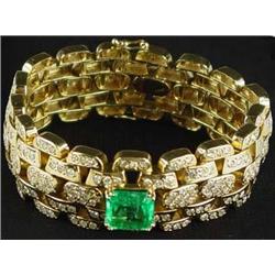 Emerald and Diamond Bracelet