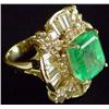 Image 1 : Emerald and Diamond Cocktail Ring