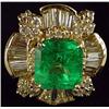 Image 2 : Emerald and Diamond Cocktail Ring
