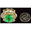 Image 3 : Emerald and Diamond Cocktail Ring