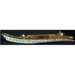 Tiffany Gold and Diamond Bar Pin