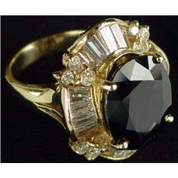 Sapphire and Diamond Cocktail Ring