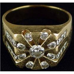 14K Mens Diamond Ring