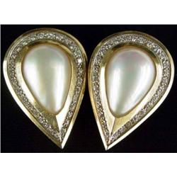 14K Earrings with Teardrop Pearls
