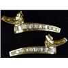 Image 1 : 14K Gold Diamond Earrings