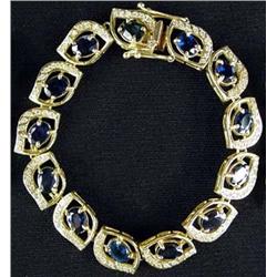 Diamond and Sapphire Bracelet