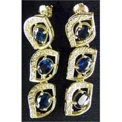 Sapphire and Diamond Earrings