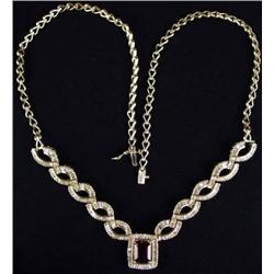 Tourmaline and Diamond Necklace