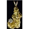 Image 1 : Alaskan Nugget and Diamond Pendant