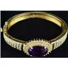 Image 1 : Amethyst and Diamond Bangle Bracelet
