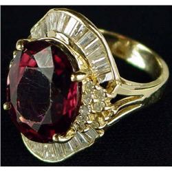 14K Tourmaline and Diamond Ring
