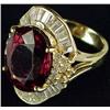 Image 1 : 14K Tourmaline and Diamond Ring