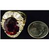 Image 2 : 14K Tourmaline and Diamond Ring