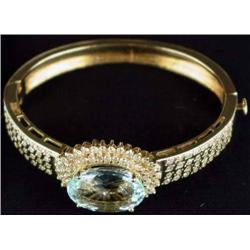 Aquamarine and Diamond Bracelet