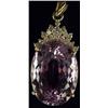 Image 1 : Kunzite and Diamond Pendant