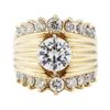 Image 2 : 5.40 ctw Cubic Zirconia and Diamond Ring - 14KT Yellow Gold