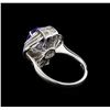 Image 3 : 2.73 ctw Tanzanite and Diamond Ring - 18KT White Gold