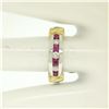 Image 8 : 14K White & Yellow Gold 0.47 ctw Top Quality Diamond & Ruby Channel Set Band Rin