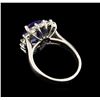 Image 3 : 3.72 ctw Tanzanite and Diamond Ring - 14KT White Gold