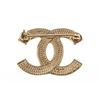 Image 3 : Chanel Gold Woven CC Logo Brooch