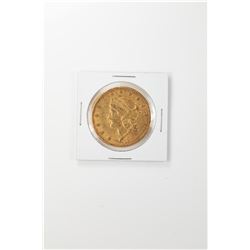 1867-S $20 Liberty Head Double Eagle Gold Coin XF