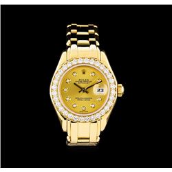 Rolex Datejust Pearlmaster 18KT Yellow Gold Ladies Watch