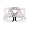 Image 2 : 0.12 ctw Diamond Heart Motif Ring - 10KT White Gold