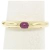 Image 7 : 14K Tri Color Gold 3 Stackable Tension Set Emerald Sapphire Ruby Solitaire Rings