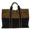 Image 2 : Hermes Green Navy Canvas Sac Fourre MM Tote Bag
