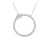 Image 1 : 14K White Gold 0.20CTW Diamond Necklace, (I2-I3/G-I)