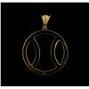 Image 2 : 1.00 ctw Diamond Baseball Pendant - 14KT Yellow Gold