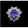 Image 2 : 2.58 ctw Tanzanite and Diamond Ring - 14KT White Gold