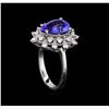 Image 4 : 2.58 ctw Tanzanite and Diamond Ring - 14KT White Gold